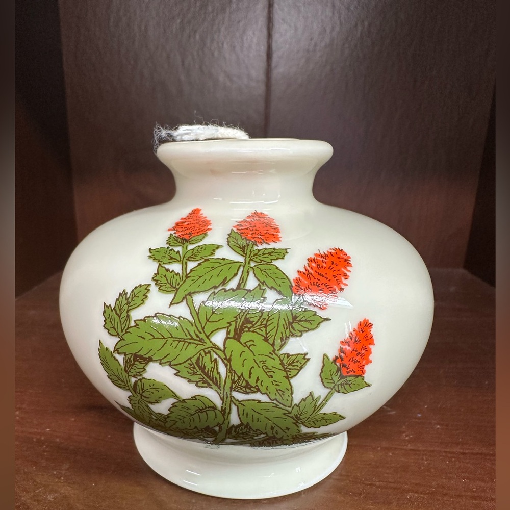 Vintage‎ Takahashi Botanical Floral Oil Lamp
